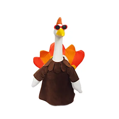 Thanksgiving Porch Goose Decoration with Changeable Costume