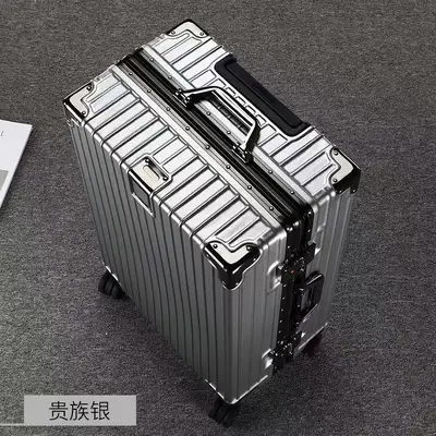 28-Inch Aluminum Frame Spinner Suitcase with Universal Wheels - 11