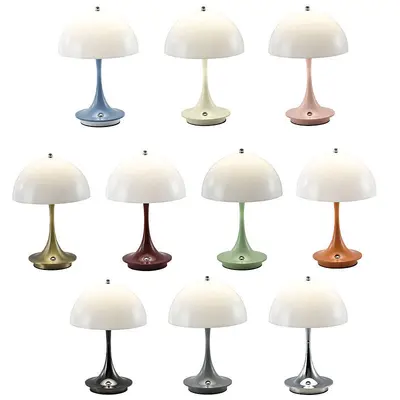 Nordic Cream Style Flower Bud Table Lamp, Slim Waist Touch Switch, Three-Color Dimming, Mini Rechargeable Small Desk Lamp Wholesale