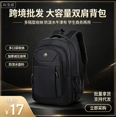 Large-Capacity Casual Laptop Backpack for Men and Women, School and Travel