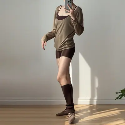 Damen-Langarm-Yoga-Überwurf, Plus Size, Herbst - 11