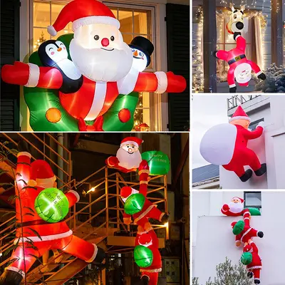 Christmas Cartoon Inflatable Decoration, Santa Claus and Snowman Inflatable Model