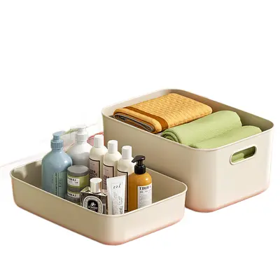 Multifunctional storage box with lid, household organizer
