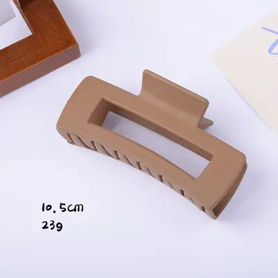Premium milk coffee colored frosted hair clip Internet famous hats women back hair claw large shark clip hair clip wholesale - 9