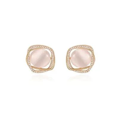 Cat eye 925 silver stud earrings women - 6