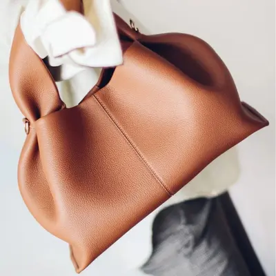 In Stock, Quick Shipping Polene Cloud Bag Genuine Leather Niche Crossbody Dumpling Bag Number Versatile Handbag Single Shoulder Bag