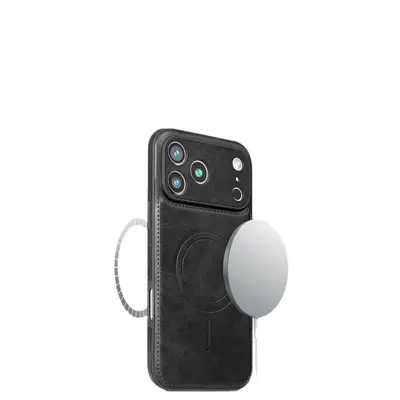 Lederhülle für Apple iPhone 18 Pro Max, magnetisch, stoßfest