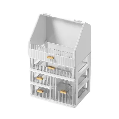 Cosmetic storage box, large capacity, desktop, drawer organizer
