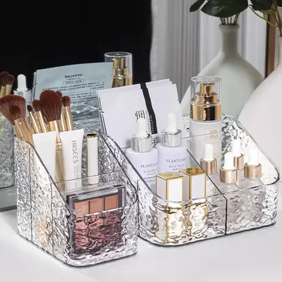 Transparent acrylic makeup and skincare organizer