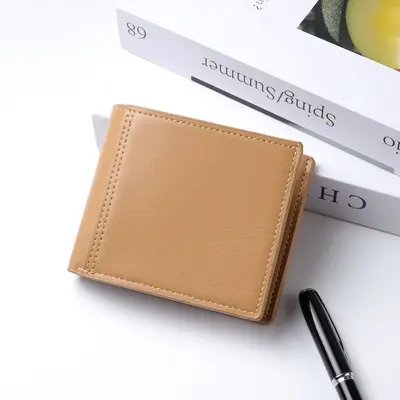 Erkek Kısa PU Cüzdan, RFID Korumalı, Retro Tarz - 8