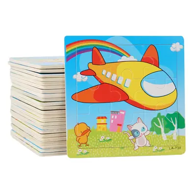 9-Piece Children's Wooden Puzzle, Early Education Toy