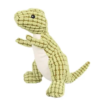 Dinosaur Plush Dog Toy with Squeaker, Bite-Resistant Chew Toy - 6