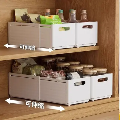 Retractable kitchen storage box with drawers for snacks - 2
