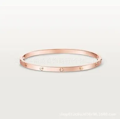 V-Gold hochwertige klassische LOVE-Armband CNC-Feinbearbeitung schmales/mittleres/breites Modell mit Diamantbesatz Paararmband dicke Galvanisierung extra langlebig - 8