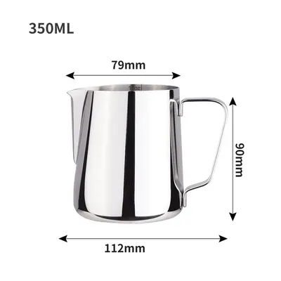 Stainless Steel Latte Art Milk Frothing Pitcher with Measurement Marks and Spout - 7