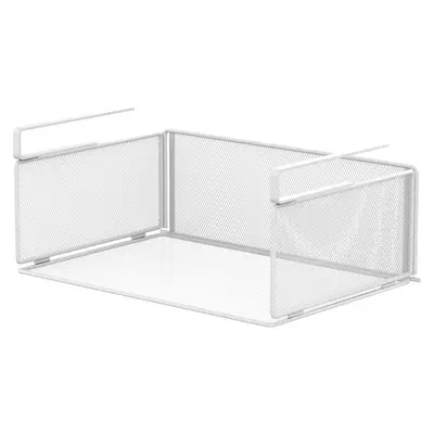 Under-cabinet hanging kitchen storage basket, foldable metal mesh - 7