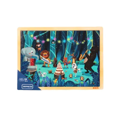 Wooden Flat Puzzle for Toddlers Ages 2-5 Educational Brain Development Toy - 6