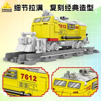 Kaizhi Retro Steam Train Building Block Set, Small Pieces, Educational Toy