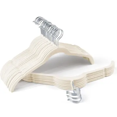 Women's Flocked Plastic Dress Hanger, Non-Slip and Seamless - 8