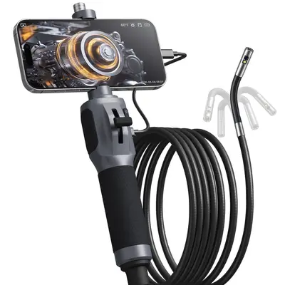 Weishi Tong D100 Endüstriyel Seviye Borescope Telefon HD Kamera Boru Hattı Muayene Aracı Döner Endoskop