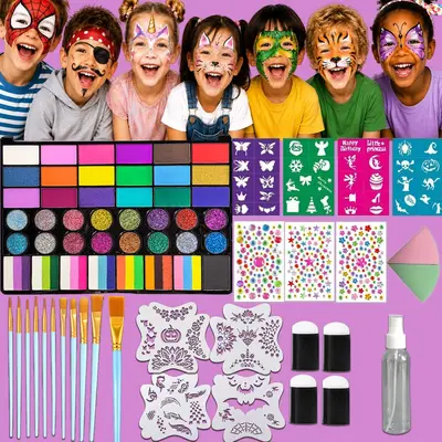 42-Farben-Gesichts- und Körperbemalungsset für Halloween