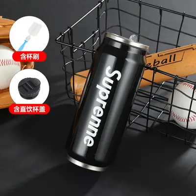 Cola-Dosen-Thermobecher aus 304er Edelstahl mit Trinkhalm - 11