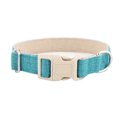 Pure Linen Dog Collar for Large, Medium and Small Dogs - 13