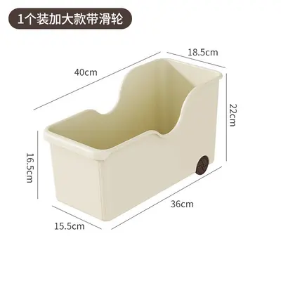Kitchen cookware storage box with wheels under sink cabinet organizer - 6