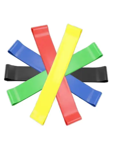 Lateks elastik ince halka direnç bandı, yüksek esneklik, yoga ve fitness, özel logo - 6