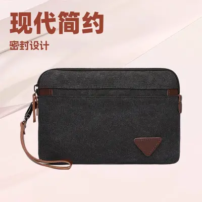 Men's Long Wallet and Large Capacity Handbag with Phone Bag