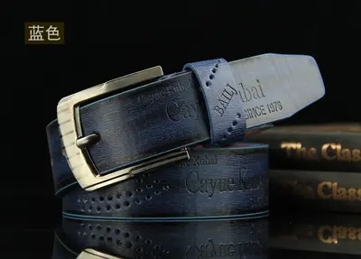 Dış Ticaret Çapraz Sınır İğne Toka Deri Kemer Erkek Bel Kemeri Rahat Antika Pantolon Kemeri Harf Oyma Stil Bestseller Fabrika Stok - 7