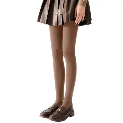 Coffee Matte Velvet Tights, Autumn Winter, Anti-Snag Pantyhose - 8