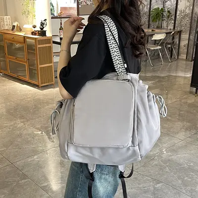 Cross-border bestselling 290 nylon fabric women's bag 2026 Korean version new large capacity shoulder bag travel bag mother bag