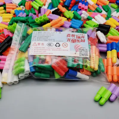 Children's Plastic Snap-Together Rocket Building Blocks Educational Toy - 6
