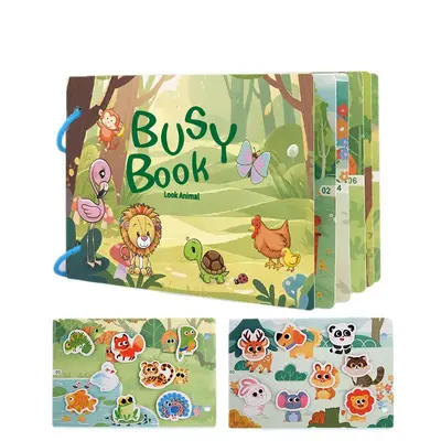 Reusable Quiet Sticker Busy Book for Early Education - 6