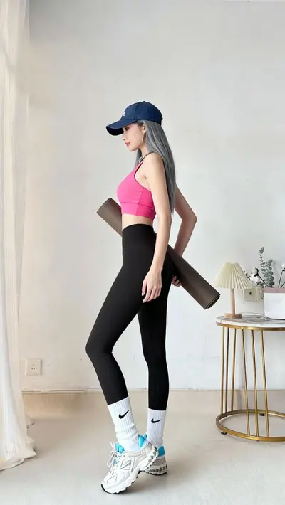 Damen-Yogahose Po-Lifting schnelltrocknend - 7
