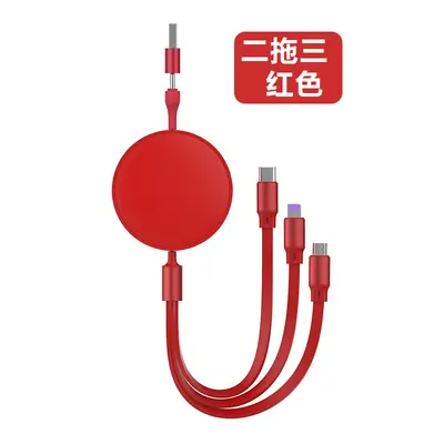 2 in 1 Datenkabel 100W Schnellladekabel USB auf Type-C Ausziehbares Datenkabel 3-in-1 Geschenkset Individuell anpassbar - 8
