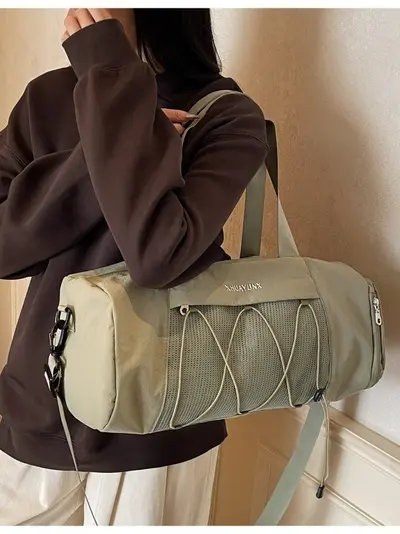 New Trendy Handheld Short-Distance Travel Bag Women's Fashion Lightweight Shoulder Crossbody Gym Bag with Independent Shoe Compartment Business Trip Luggage Bag - 2
