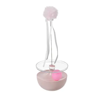 Feather Bell Cat Teaser Wand with Chew-Resistant Plush Ball - 7