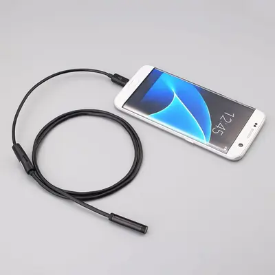 Endoskop, USB, 1 metre, sert kablo, 5.5mm prob
