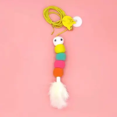 Cat Toy Swing and Feather Wand, Door-Hanging, with Bell Mouse - 7