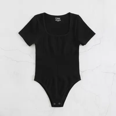 Yoga-Bodysuit, Kurzarm, taillenformend, po-liftend - 8
