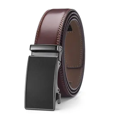 High-end Leather Belt Men's Waist Belt Automatic Buckle Genuine Leather Belt Casual Business Men's Trousers Belt Customizable LOGO Export Style - 10