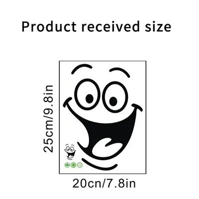 Smiley Face Toilet Sticker, Waterproof, Removable - 8
