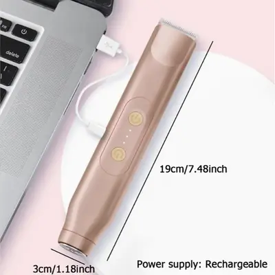 Electric Hair Remover for Women, Dual-Head, Rechargeable, Portable