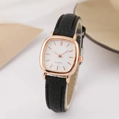 Korean-style quartz watch, leather strap, couple model - 8
