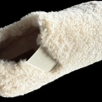 Women's Thick Fluffy Cotton Slippers, Winter, Inner Height-Increasing, WQ100