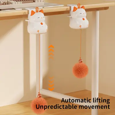 Lucky-Cat-Hebeball mit elektrischem Katzenangel-Spielstab