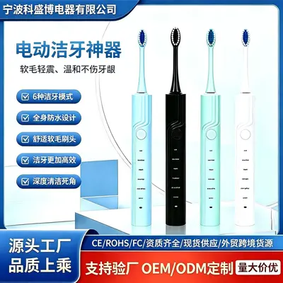CN-1998 Electric Toothbrush, USB Rechargeable, Waterproof, 6 Modes