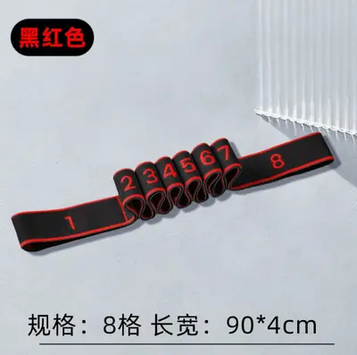 Resistance band with digital tension counter for leg and glute training